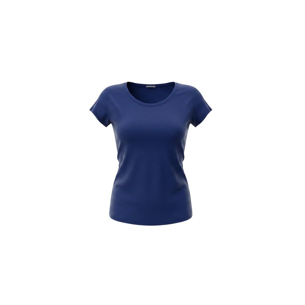 Ambiance Short Sleeve Top Womens L Navy Blue New Scoop Neck Basic Tee